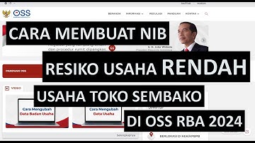 Pembuatan NIB Usaha Kios Sembako 2024 #izin #ossrba #toturial