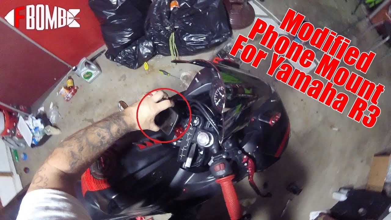 yamaha r3 cell phone mount