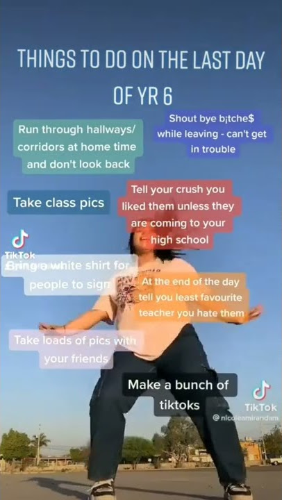 Things to do at the end of year 6 #year6