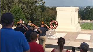 New Wreath being placed at the Tomb of the Unknown Soldier
