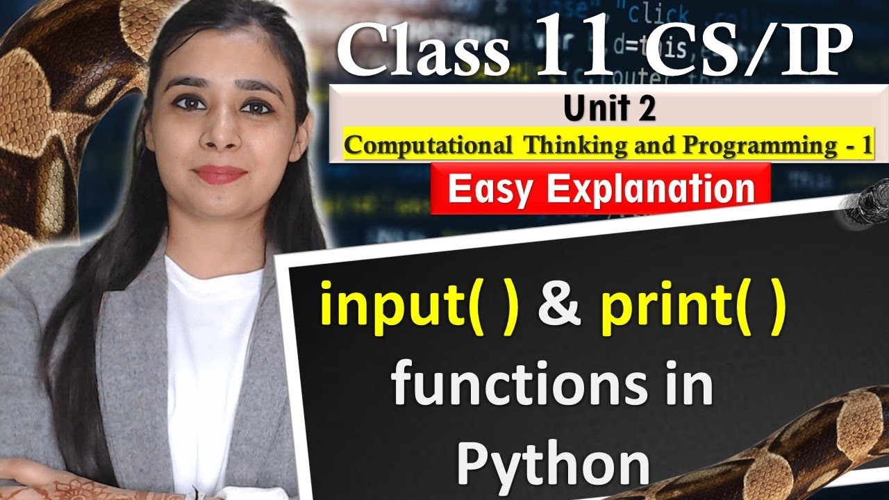 Input And Print Functions In Python CBSE Class 11CS IP Input And Print Functions In Python CBSE Class 11CS IP