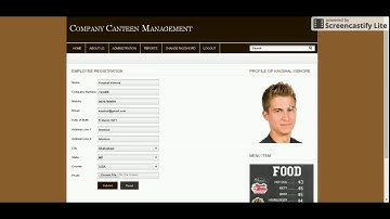 PHP and MySQL Project on Company Canteen Management System