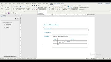 Creating and Inserting Custom Fields