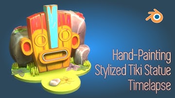 Stylized Tiki Statue Painting - Blender 2.8 - Timelapse & Tips