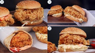 Perfect Fried Chicken Zinger Burger & Shawarma/ Wrap Recipe at home with useful Tips,Better than KFC