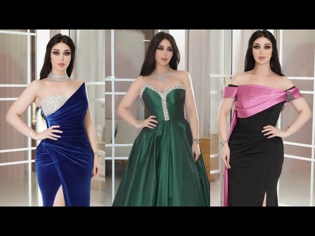 أجمل تصاميم من فساتين سهرة طويلة مخمل للمناسبات و السهرات الخاصة - 2023 Best  Evening Dresses - YouTube