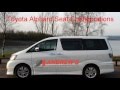 Different seating configurations in the Toyota Alphard