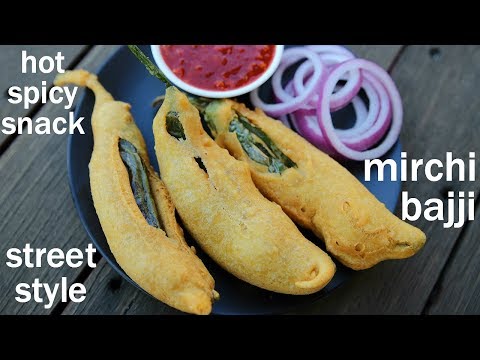 mirchi bajji recipe | chilli bajji | मिर्ची भजिया रेसिपी | mirapakaya bajji | menasinakai bajji