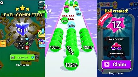 Ball Run 2048 | Infinity Mode vs Bounce Merge 3D 1Z vs Jelly Run 2048 16i - High Score Gameplay 👌 