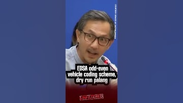 EDSA odd-even vehicle coding scheme, dry run palang.