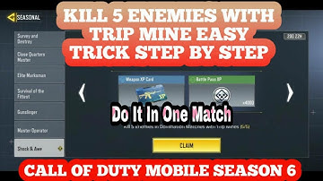 KILL 5 ENEMIES WITH TRIP MINES CALL OF DUTY MOBILE | CODM | COD MOBILE