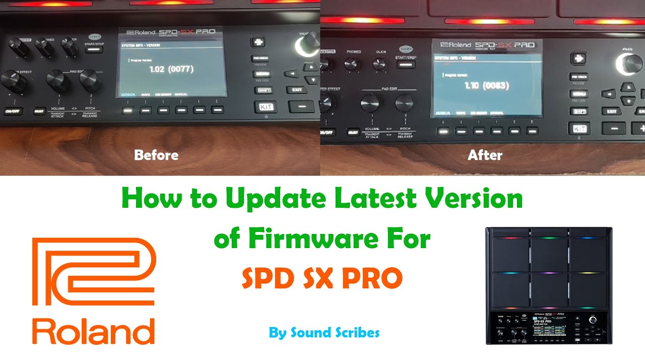 How To Update Latest Firmware / Program of Roland SPD SX Pro in Depth : IN HINDI | By Sound Scribes -
