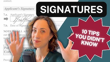 HOW TO SIGN YOUR IMMIGRATION FORMS | USCIS SIGNATURE