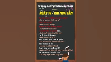 NGÀY 15 - MUA SẮM: 30 ngày giao tiếp tiếng anh cơ bản #tienganh #tienganhgiaotiep #english #tiếng