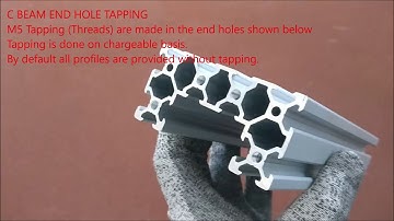 C Beam End Holes Tapping (M5)