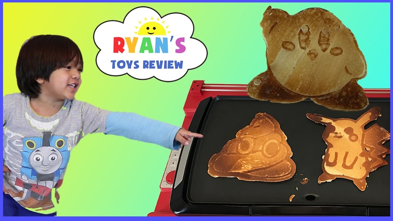 Pancake Art Machine 3D Printer Food Challenge! Surprise Characters