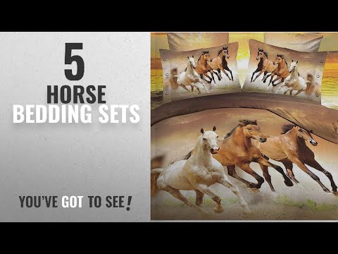top-10-horse-bedding-sets-[2018]:-galloping-horse-bedding-sets,-100%-polyester-3d-bedding-sets,-4pcs