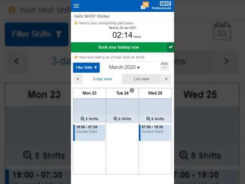 MyBank - Booking into shifts - Mobile