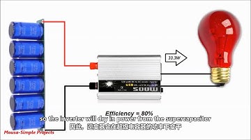 [Super capacitor] Running 220V Lamp With Supercapacitor, wireless street lamp scheme ,reference~