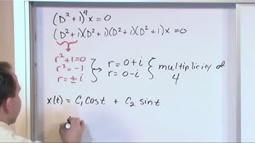 Lesson 12 - Homogeneous Linear ODEs w/ Constant Coefficients & Complex Roots, Part 3