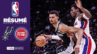 Résumé : Soirée HISTORIQUE pour WEMBY, duel de mal classés entre les Spurs et les Pistons image