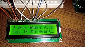 Arduino lcd display song lyrics