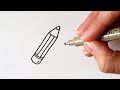 Zo teken je een potlood  doodle dag 2