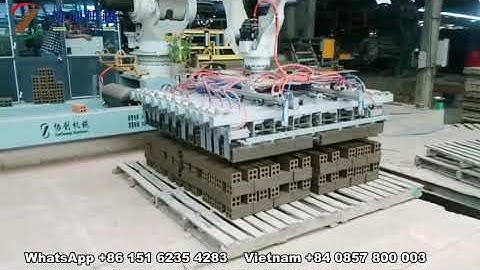 Robot brick pallets Brick pallet stacking Pallet stacking Robot stacking on pallet in Vietnam