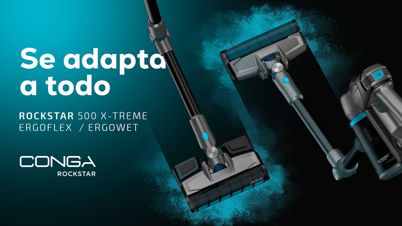 Aspiradores verticales Conga Rockstar 500 X-Treme ErgoWet y ErgoFlex 