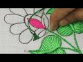 Bordado fantasía | hand embroidery | latest fantasy flower embroidery design by Nakshi Kantha Design