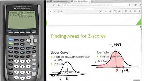 Area of Z-scores using ti-84