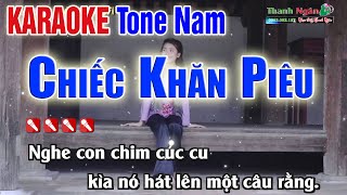 Chiếc Khăn Piêu Karaoke Tone Nam | Âm Thanh Tách Nhạc 2Fi - KARAOKE  Nhạc Sống Thanh Ngân