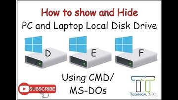 How to Hide and Show Local Disk Drives in My Computer and Laptops Using CMD,MS Dos Urdu Video