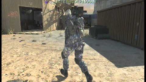 MW3 - Crazy Double Ricochet Cross Map Throwing Knife Kill :D