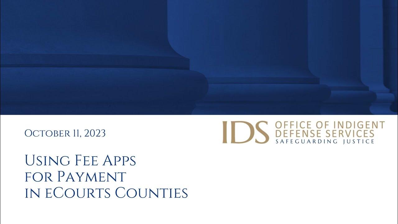 Using Fee Apps for Payment in eCourts Counties YouTube