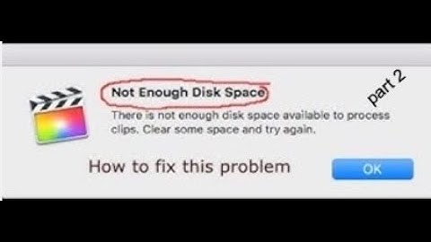 How to fix iMovie disk space problem (part 2)