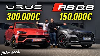 Das GLEICHE Auto für die HÄLFTE?! Lamborghini URUS vs Audi RS Q8 | Fahr doch