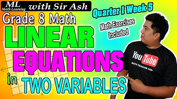 Linear Equations in Two Variables Math 8 Week 5