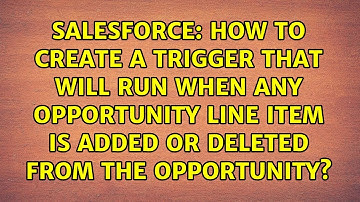 How to create a trigger that will run when any opportunity line item is added