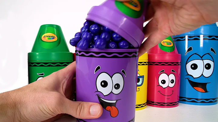 टॉडलर्स और किड्स के लिए बेस्ट टॉय लर्निंग वीडियो सरप्राइज क्रेयॉन के साथ रंग सीखें!