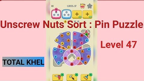 Unscrew Nuts Sort :Pin Puzzle Game Play Level 47 Completely two box #nutsandbolts