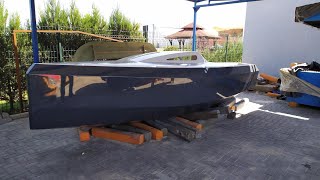 Plywood yacht for selfconstruction, complete process of assembling the boat hull in 30 min DIY boat