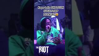 Kapo Bravado tells Shotgun Suge stop ducking after NO SHOW🤯