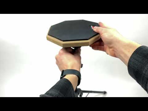 Пед барабанний зі стійкою, тренувальний пед для барабанщика, Drum Club pad Orange, видео 2