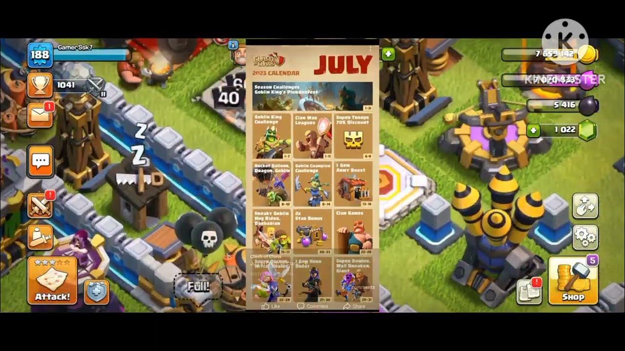 Clash Of Clans Events In July List Coc July Event Calendar