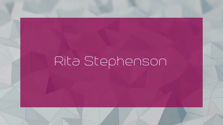 Rita Stephenson - appearance