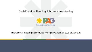 Social Servies Planning Subcommittee Meeting - October 21, 2025 2:00 p.m.