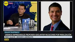 Cambios en la recuperación de horas y la suspensión perfecta   Percy Alache  Entrevista RPP Noticias