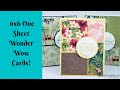 6x6 One Sheet Wonder Cards Using Tropical Oasis Part 1