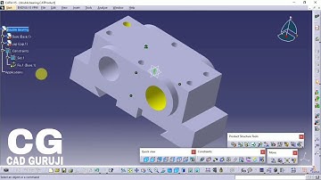 CATIA V5 PRACTICE TUTORIAL 3 | DOUBLE BEARING PARTS & ASSEMBLY |#cadguruji